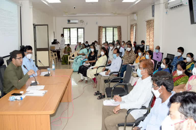 Nirmal  collector Musharraf Ali Farooqi conduct a meeting on seasonal diseases prevention