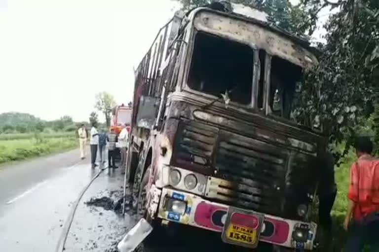 burned truck