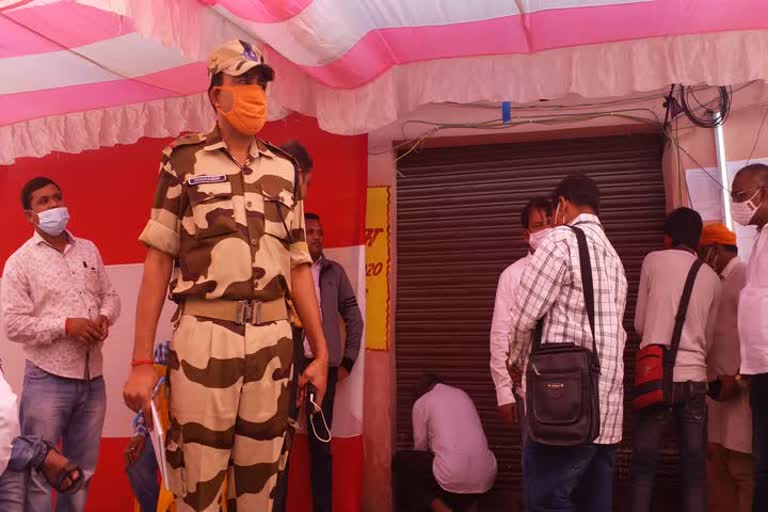 officers preparing for counting of votes