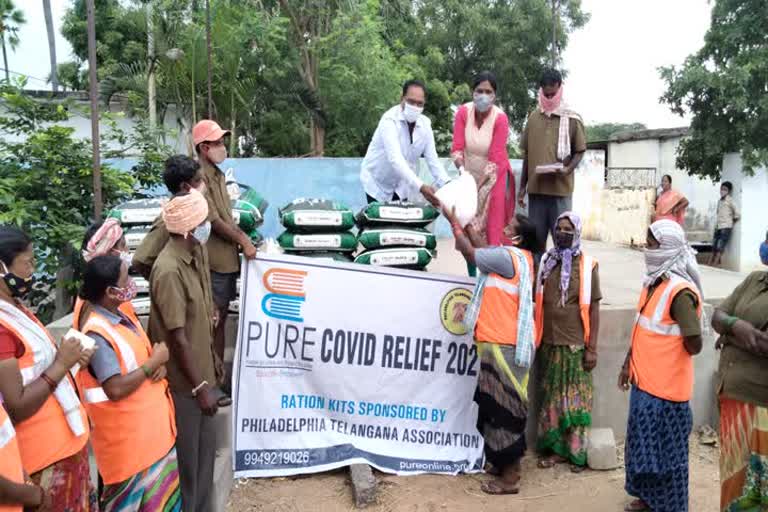 Pure Charity Essentials distribution at Yadadri bhuvanagiri district 