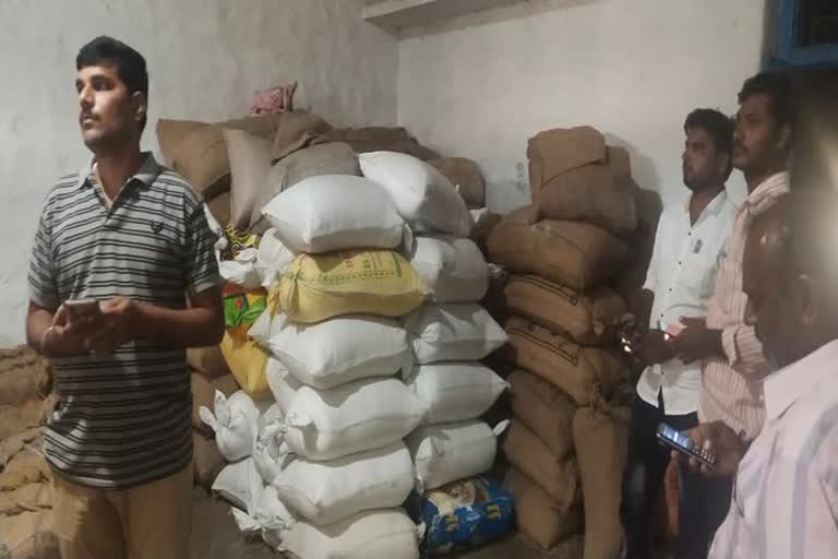 Rice storage illegally in kushtagi