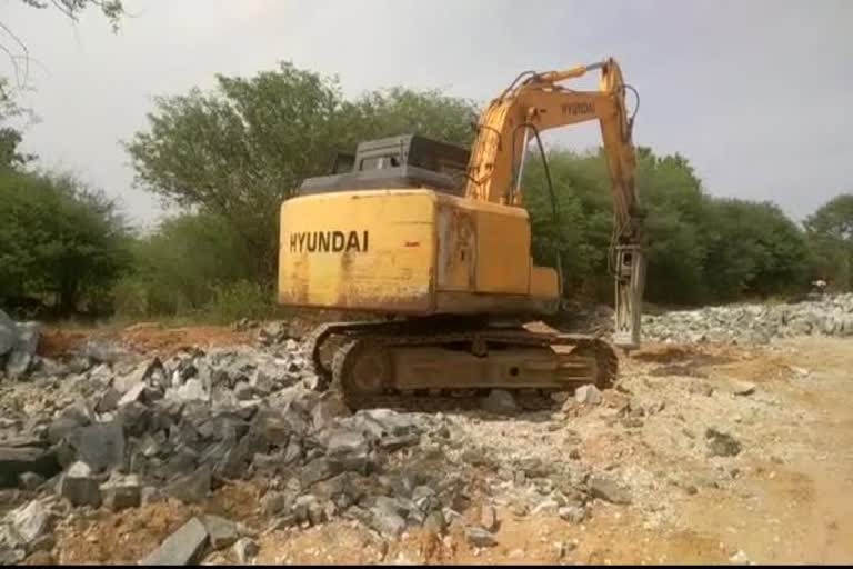 Officers inspect in private quarry