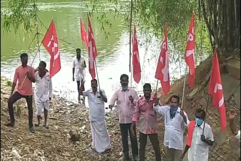 Communists protest demonstrating water invasions