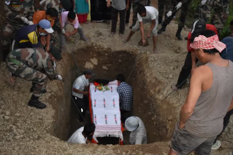 ARMY BIDS ADIEU TO ITS MARTYRED SOLDIER IN LIEMAKHONG, MANIPUR