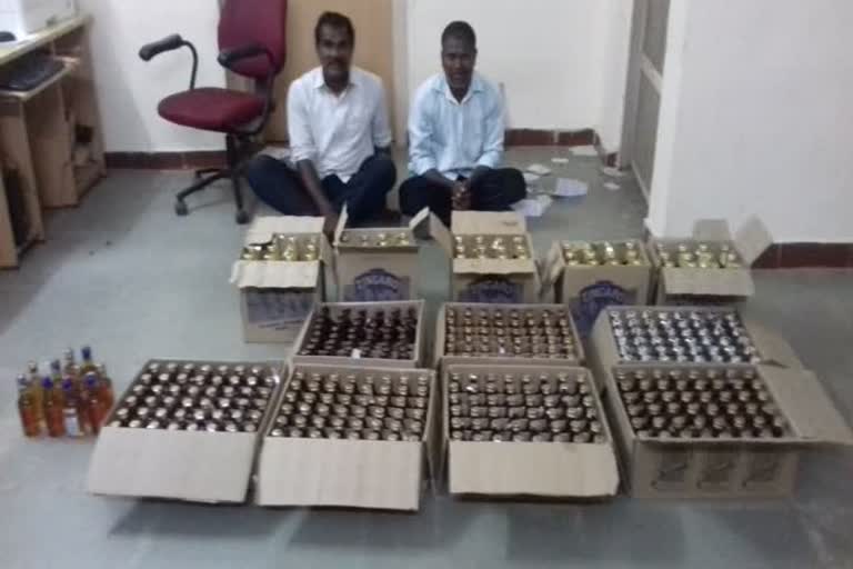 two persons arrested for selling illegal liquor 