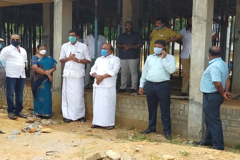 Deputy speaker Pollachi jayaraman inspect kudimaramathu works