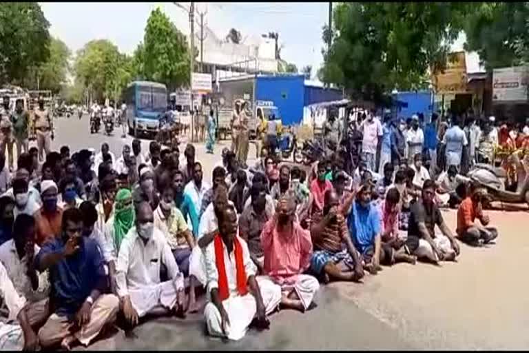 Farmer Death Protest In Tenkasi