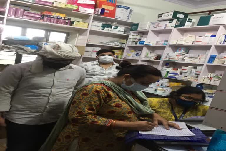 Action on hospitals, Corona related drugs, Jaipur