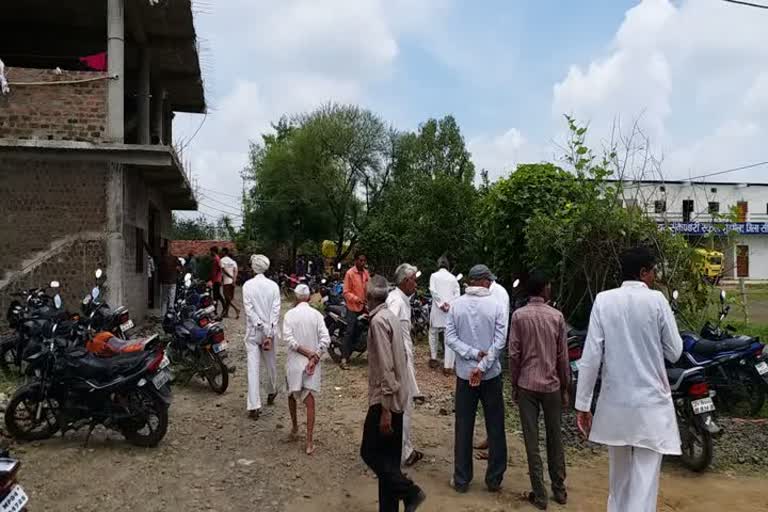 crowd in village