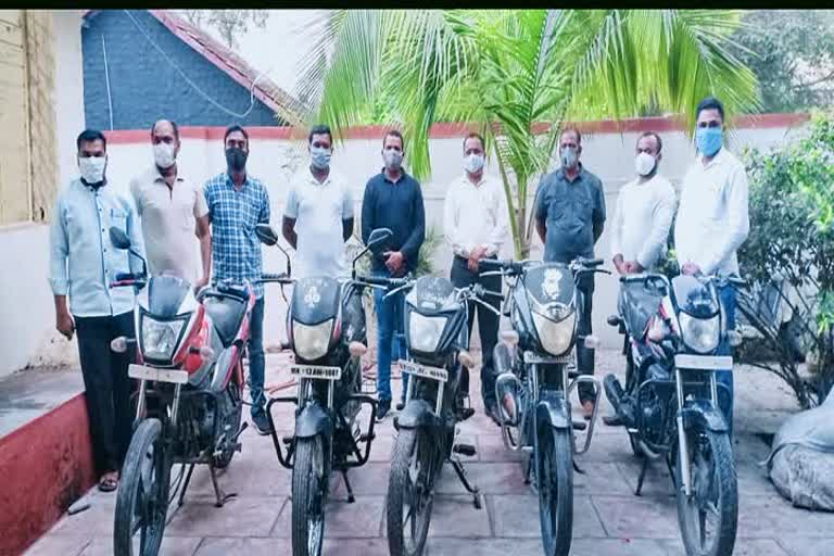 Police seized two wheelers from theft