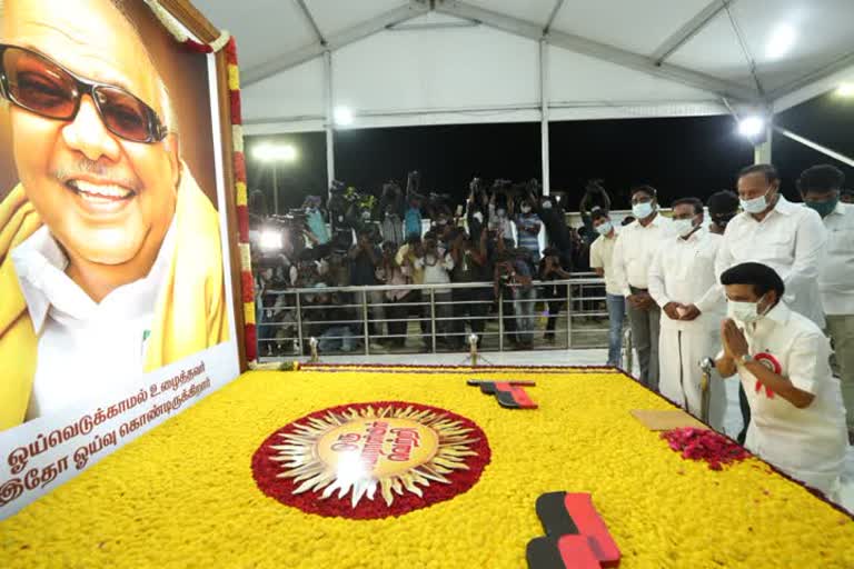 STALIN summits DMK Victory Karunanidhi & ANNA memorials