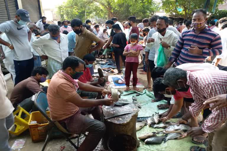 fish market, jagtial district 