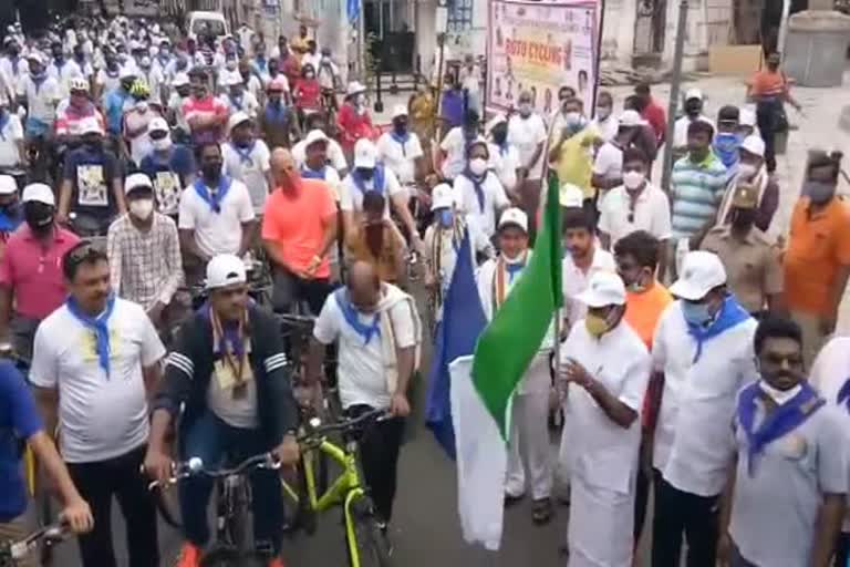 Bicycle awareness rally in Pondicherry!