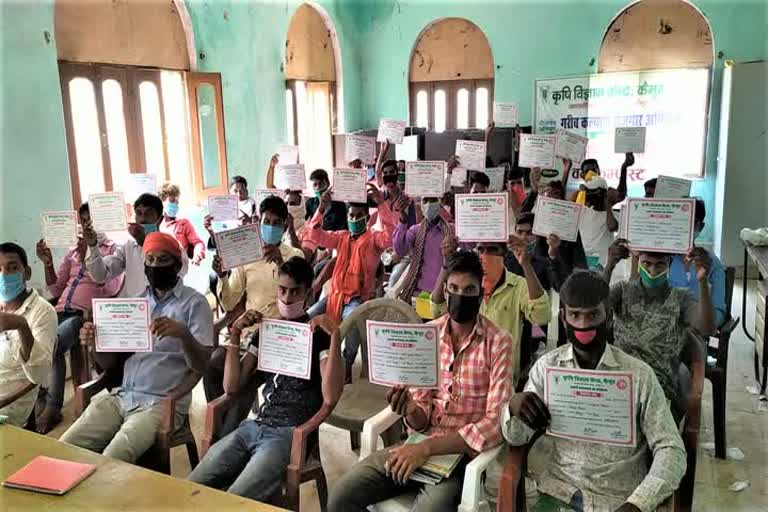 Organized three-day vermi composting training for migrant laborers by Krishi Vigyan Kendra