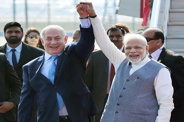 Modi congratulates Netanyahu Israel PM 5th time അഞ്ചാം തവണയും പ്രധാനമന്ത്രി ഇസ്രായേൽ പ്രധാനമന്ത്രി ബെഞ്ചമിൻ നെതന്യാഹു