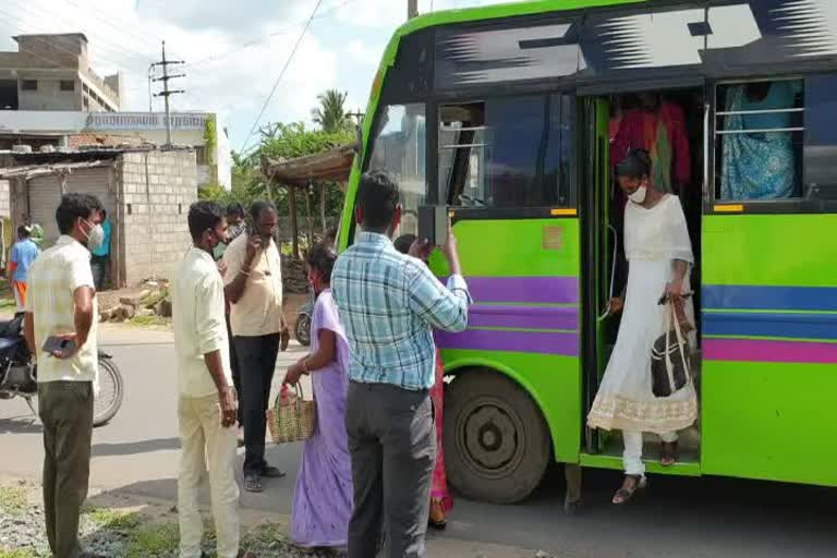 Private Factory Bus Seized In Tirupattur