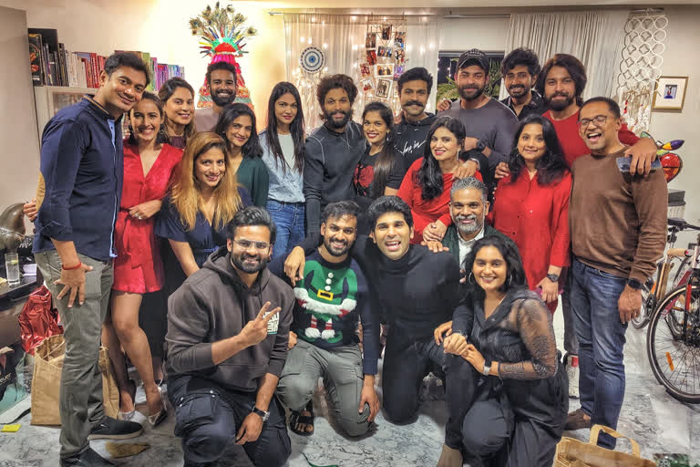 ram charan host christmas party for mega cousins