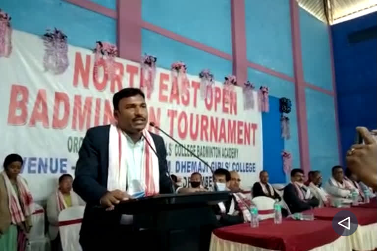 Northeast open badminton tournament at dhemaji girls college