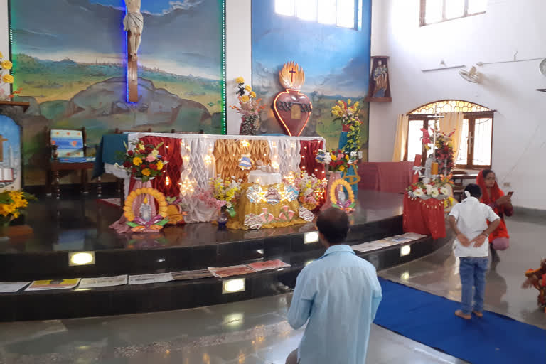 church adorned on the birthday of lord jesus