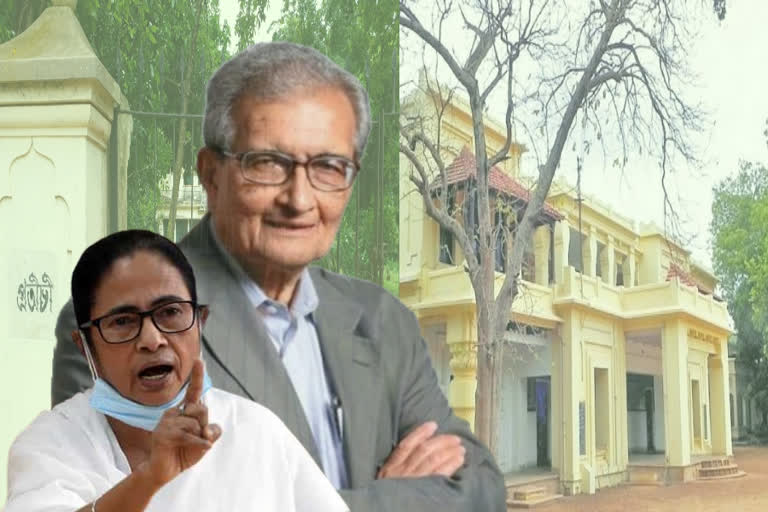 Mamata banerjee position on Amartya Sen Amartya sen's house controversy Amartya Sen's house in Shantiniketan அமர்த்தியா சென்னுக்கு மம்தா பானர்ஜி கடிதம் அமர்த்தியா சென் மம்தா பானர்ஜி அமர்த்தியா சென் வீடு சர்ச்சை Mamata writes letter to Amartya Sen Mamata கடிதம்