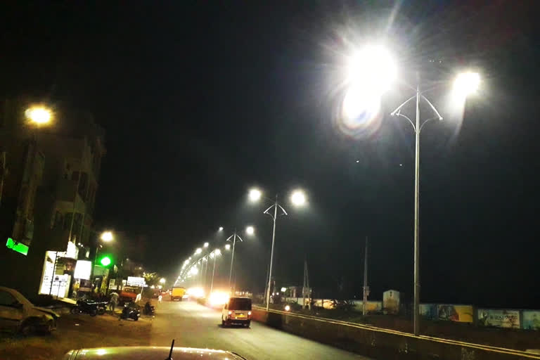 Central lighting from Ennepalli junction in vikarabad