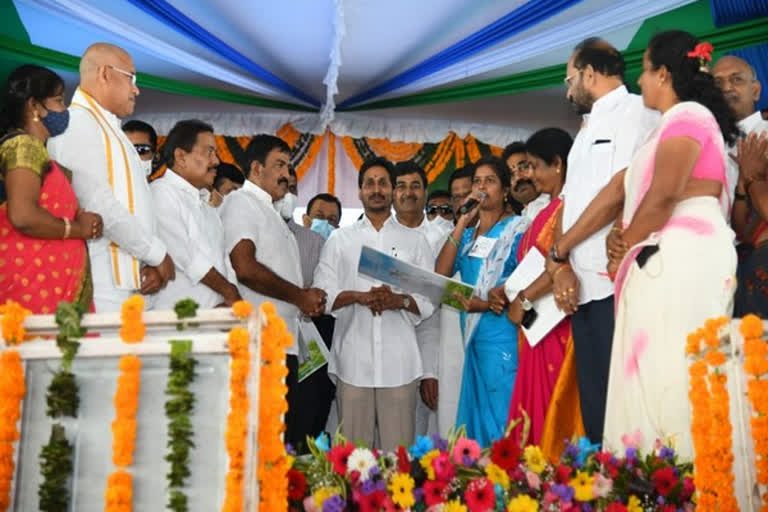 Andhra Pradesh Chief Minister YS Jagan Mohan Reddy at the event