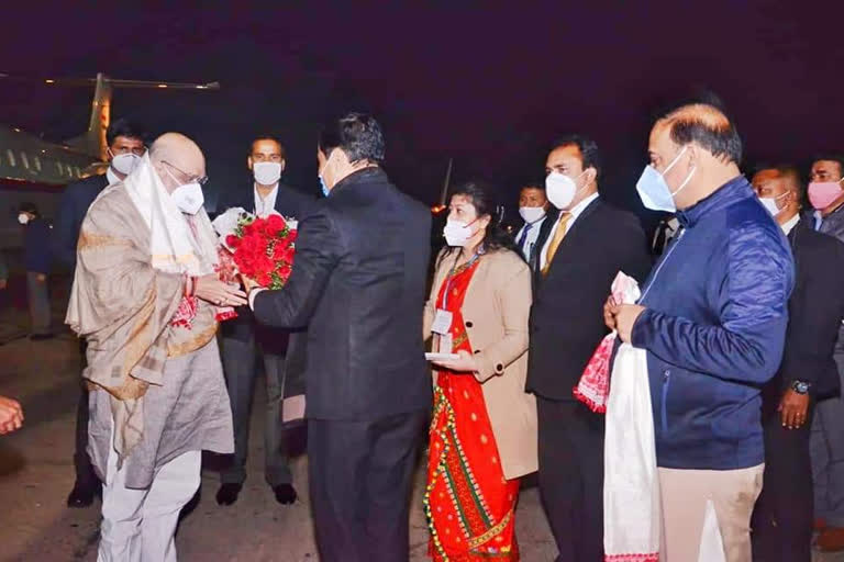 AMIT SHAH AT GUWAHATI AIRPORT