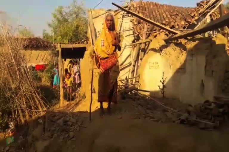 house destroyed in mahasamund