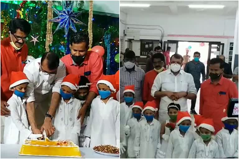 Children's Christmas Celebration with Speaker  Child Welfare Committee  ശിശുക്ഷേമ സമിതി  സ്പീക്കർ പി. ശ്രീരാമകൃഷ്‌ണൻ  speaker p sreeramakrishnan  തിരുവനന്തപുരം