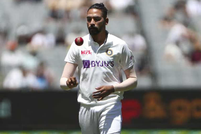 mohmad siraj has plyed first time for test series in 2nd test of australia and team india