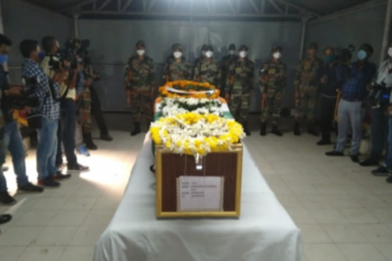 Para-military jawan Mrityunjoy Chetia was cremated with full honour by the Central Reserve Police Force (CRPF)