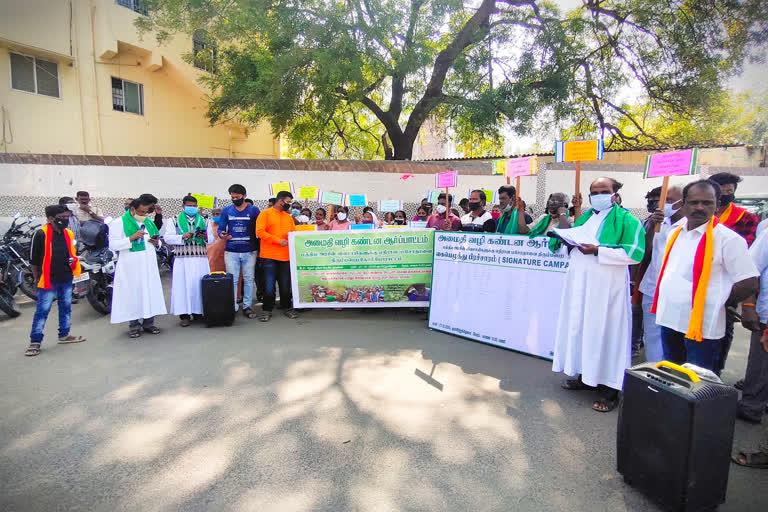 வேளாண் திருத்த சட்டங்களை திரும்ப பெற கோரி கிறிஸ்தவ அமைப்புகள் ஆர்பாட்டம்!