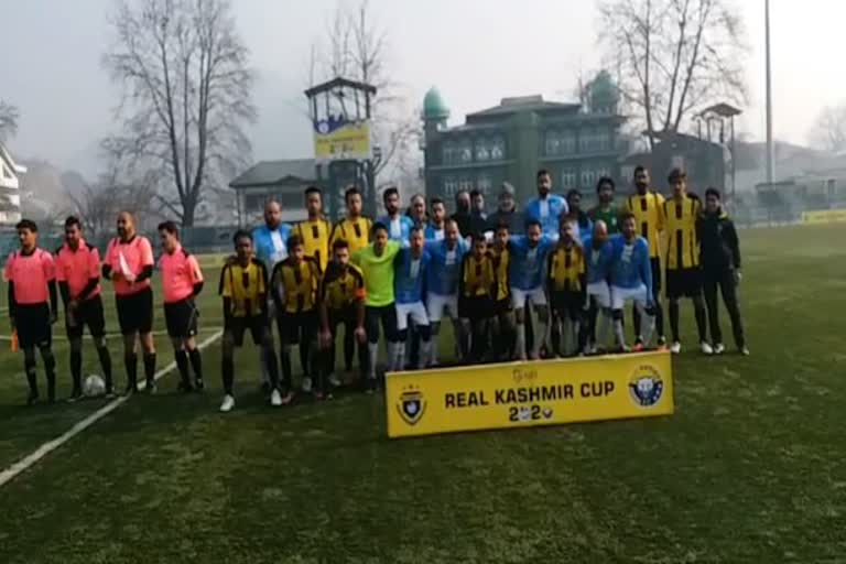 real kashmir football cup 2020 begins in srinagar trc ground