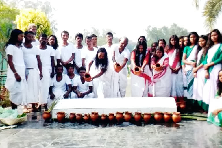 Purification of Kharsawan martyr place in seraikela