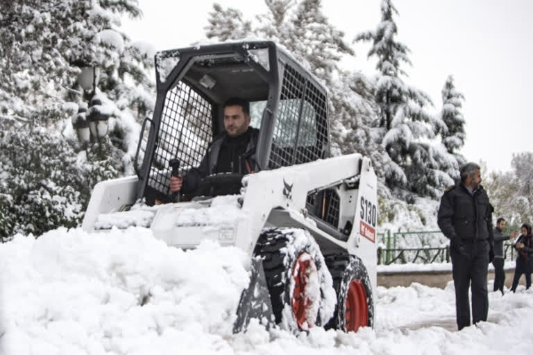 Iran mountains after blizzard