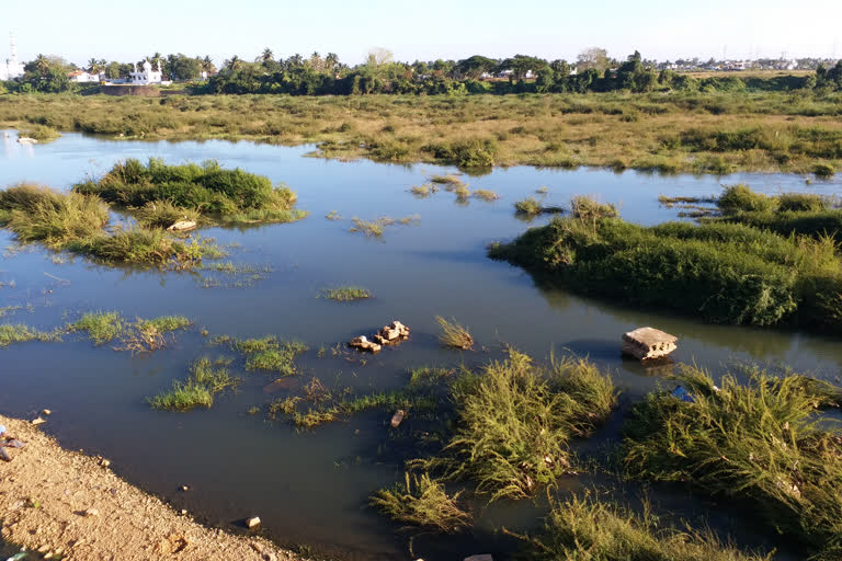 Dumping water into the river