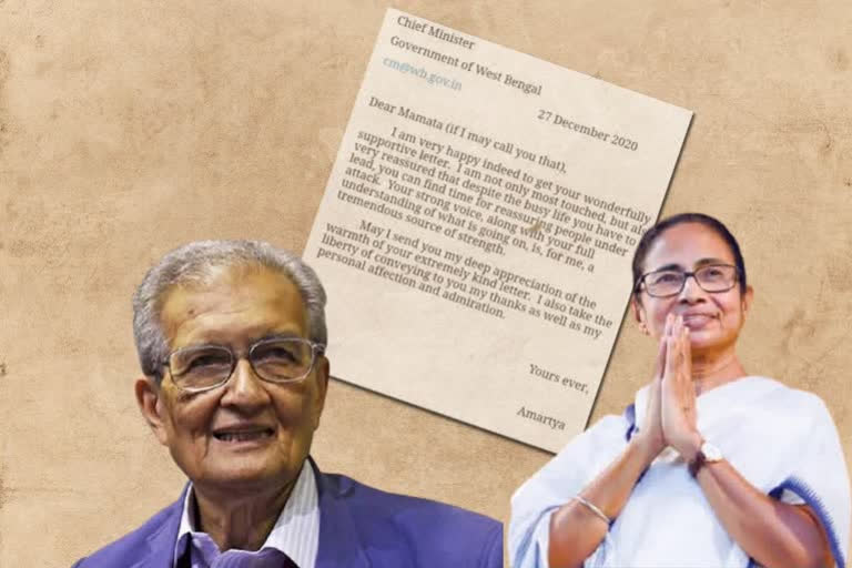 Amartya thanks Mamata 'for reassuring people under attack'