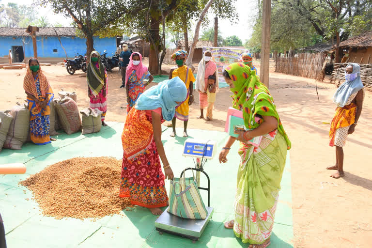 Women are becoming self-sufficient with the sale of minor forest produce IN KANKER