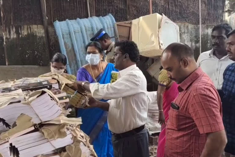 Tamil Nadu Government Free school books sold to an old iron shop