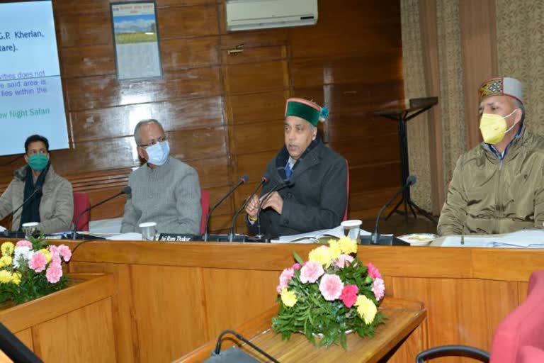 Cm jairam thakur held meeting regarding Pong Dam in shimla