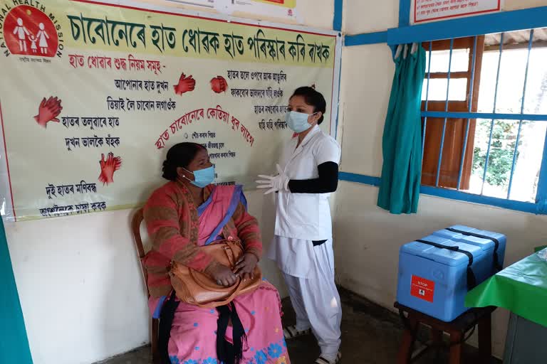 Covid 19 Vaccination practice completed in sonitpur assam etv bharat news