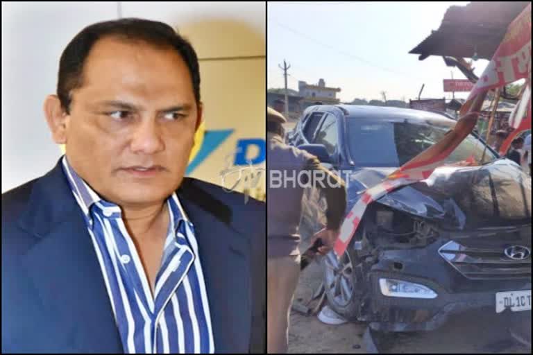 Former cricketer Mohammad Azharuddin got injured in  Car Accident