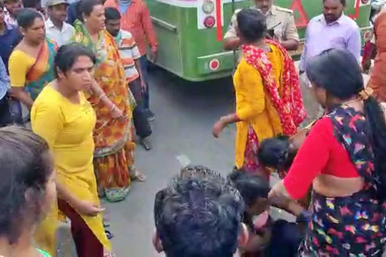 Hijras in the old bus stand of Rajanna Sircilla district