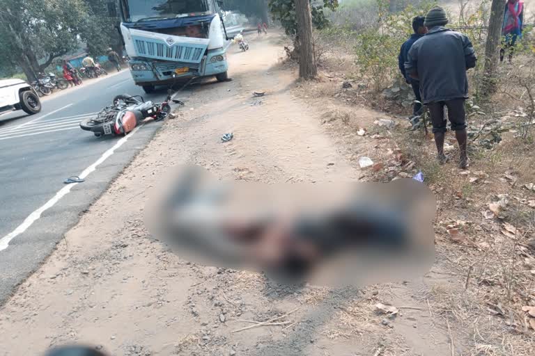 one person died due to road accident in latehar