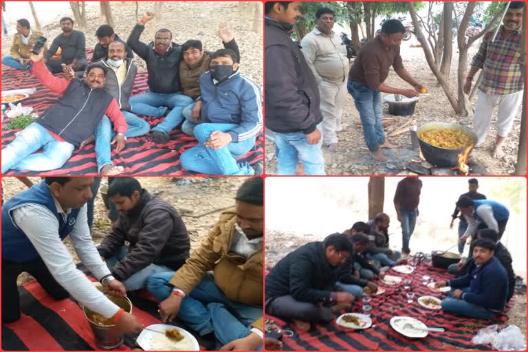 peoples celebrating new year party