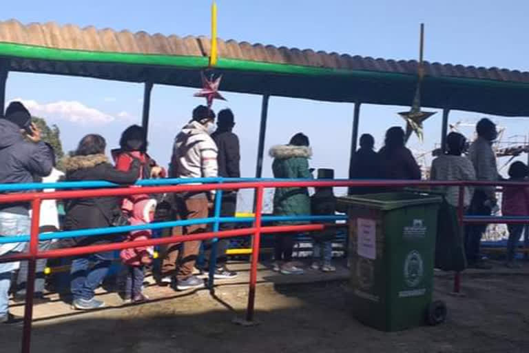 ropeway service started again at darjeeling