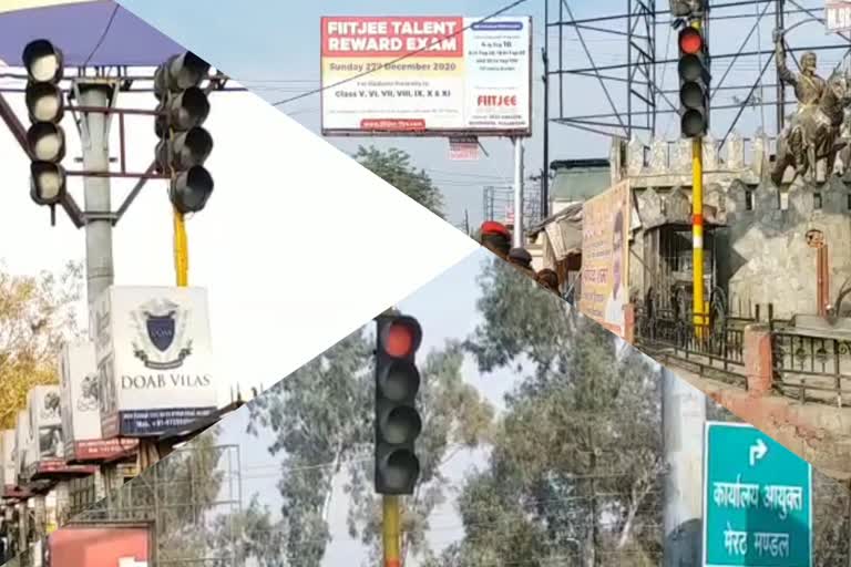 traffic arrangement in meerut