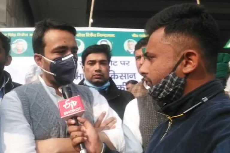 rld vice president jayant chaudhary arrives at ghazipur border to support farmers