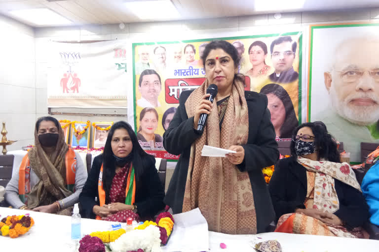 Announcement team of  BJP Mahila Morcha in Najafgarh