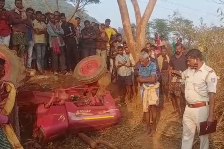 tractor accident one death in dhenkanal